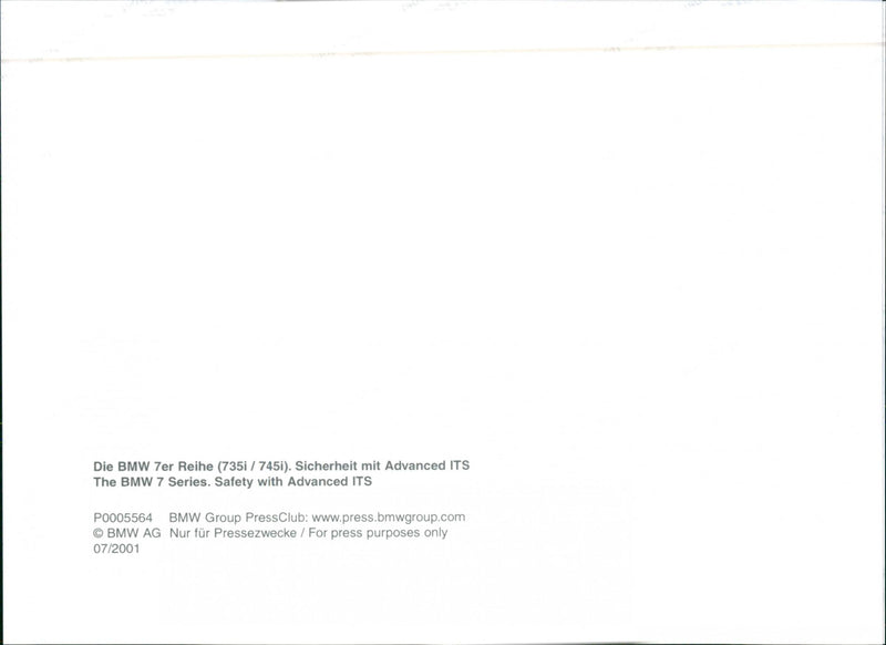 2001 BMW 7 Series - Vintage Photograph