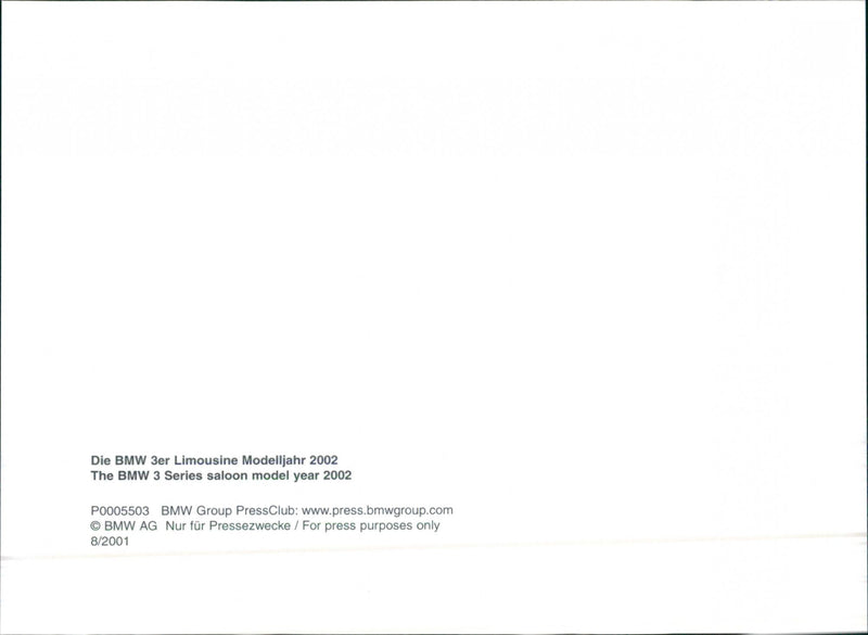 The BMW 3 Series. - Vintage Photograph