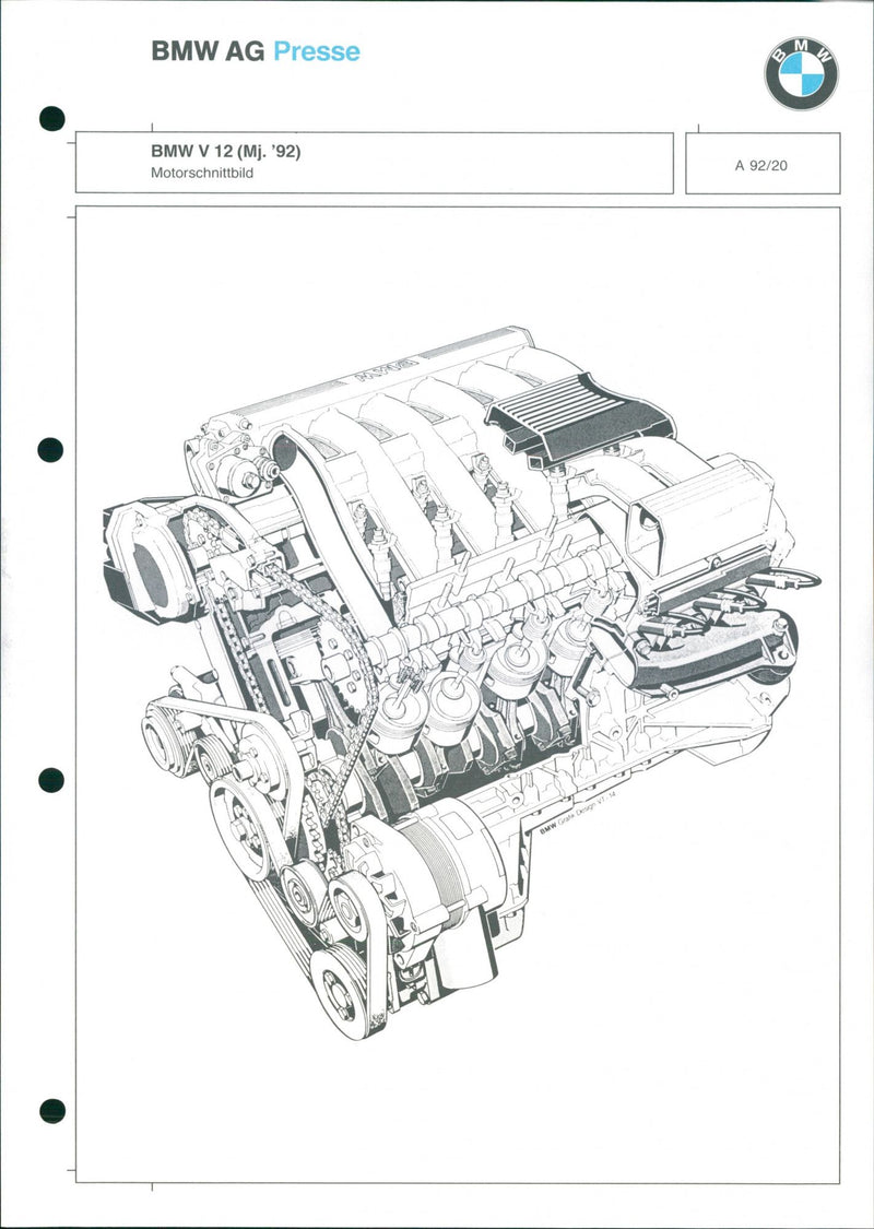 1992 BMW V 12 - Vintage Photograph