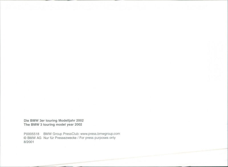 The BMW 3 Series. - Vintage Photograph