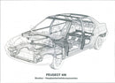 Peugeot 406 Structure - Vintage Photograph