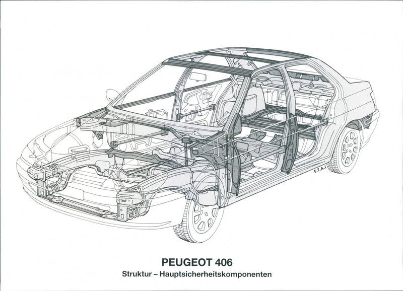 Peugeot 406 Structure - Vintage Photograph