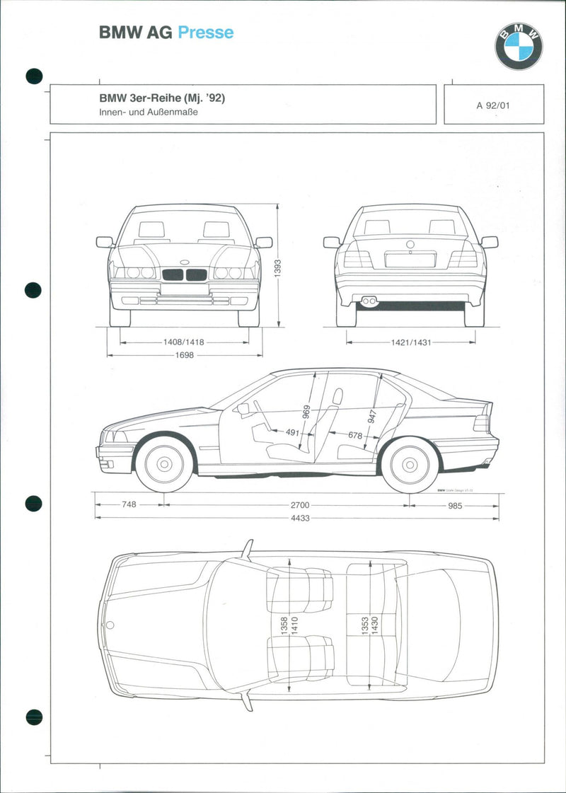 1992 BMW 3 Series - Vintage Photograph