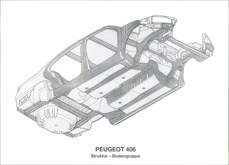 Peugeot 406 Structure - Vintage Photograph
