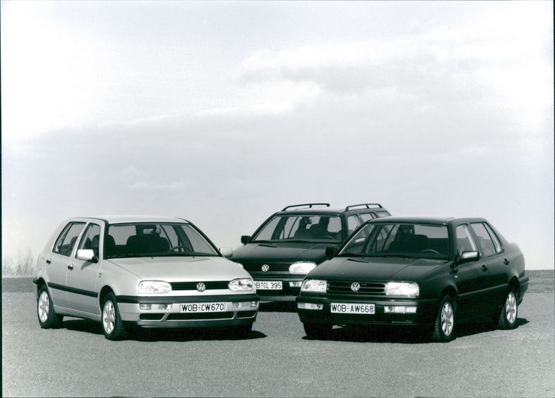 1995 Volkswagen Golf, Golf Variant and Vento. - Vintage Photograph