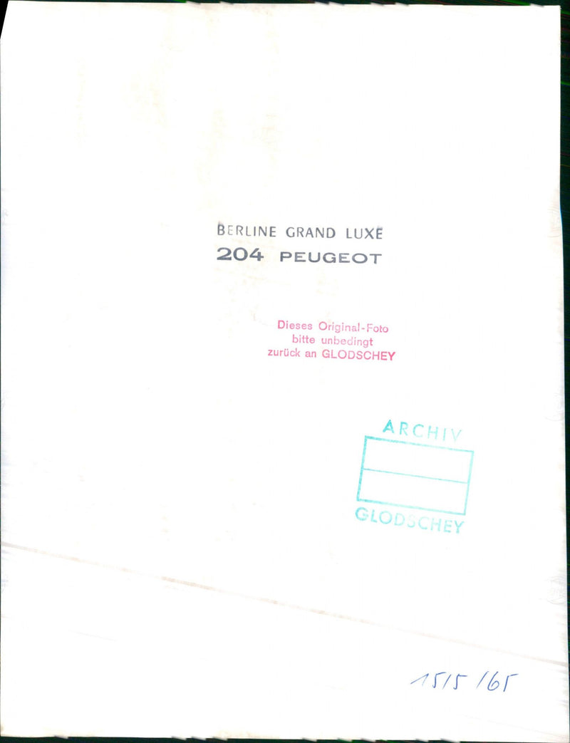 Peugeot 204 Berline Grand Luxe - Vintage Photograph