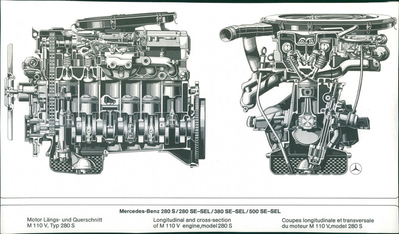 Mercedes Benz  280S/ 280 SE-SEl/ 380 SE-SEL/ 500 SE-SEL - Vintage Photograph