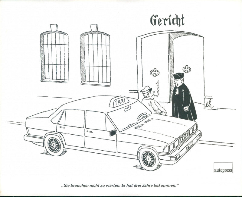 A cartoon drawing - Vintage Photograph