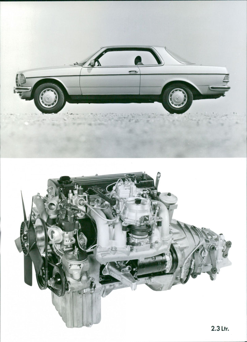 New four-cylinder engine generation by Daimler-Benz. - Vintage Photograph