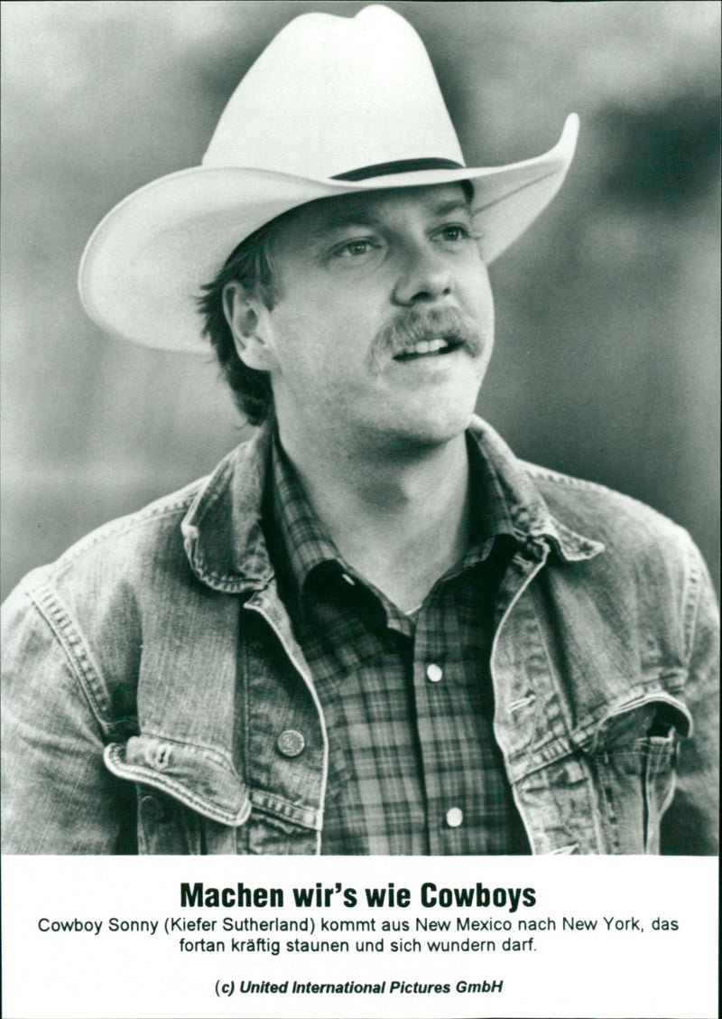 Kiefer Sutherland in "Let's do it like cowboys" - Vintage Photograph