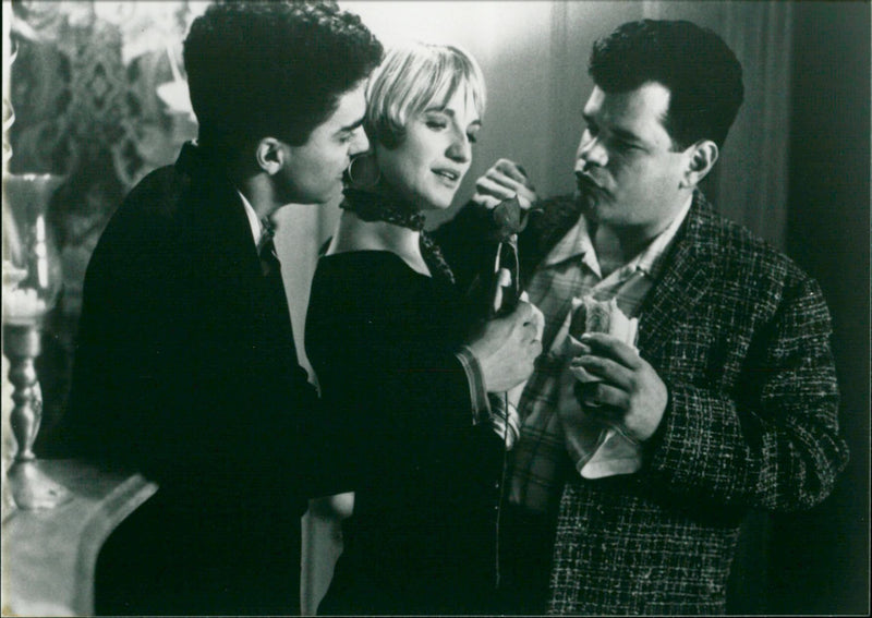 John Turturro, Ellen Barkin and Michael Badalucco in "Mac" - Vintage Photograph