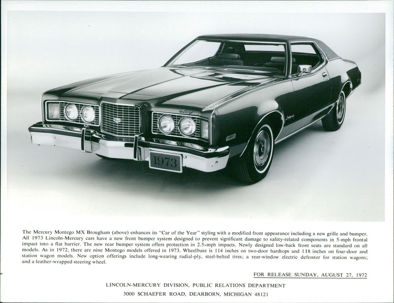 1973 Lincoln Mercury Montego MX Brougham - Vintage Photograph