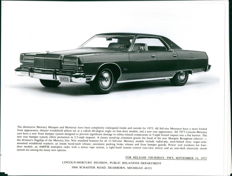 1973 Lincoln Mercury Marquis - Vintage Photograph