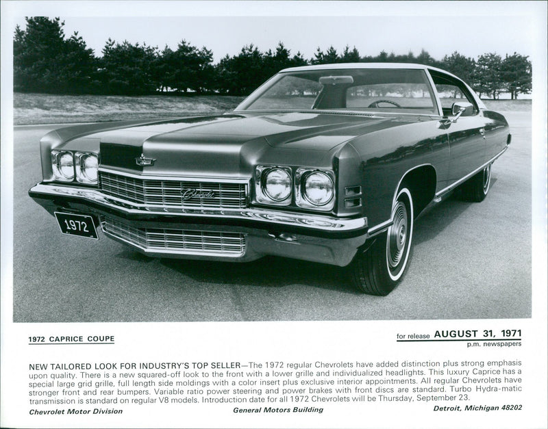 1972 Chevrolet Caprice Coupe - Vintage Photograph