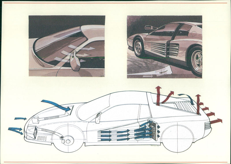 Ferrari Testarossa - Vintage Photograph