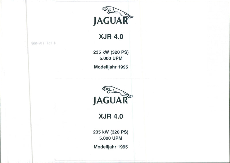 Jaguar  XJR 4.0, model 1995 - Vintage Photograph
