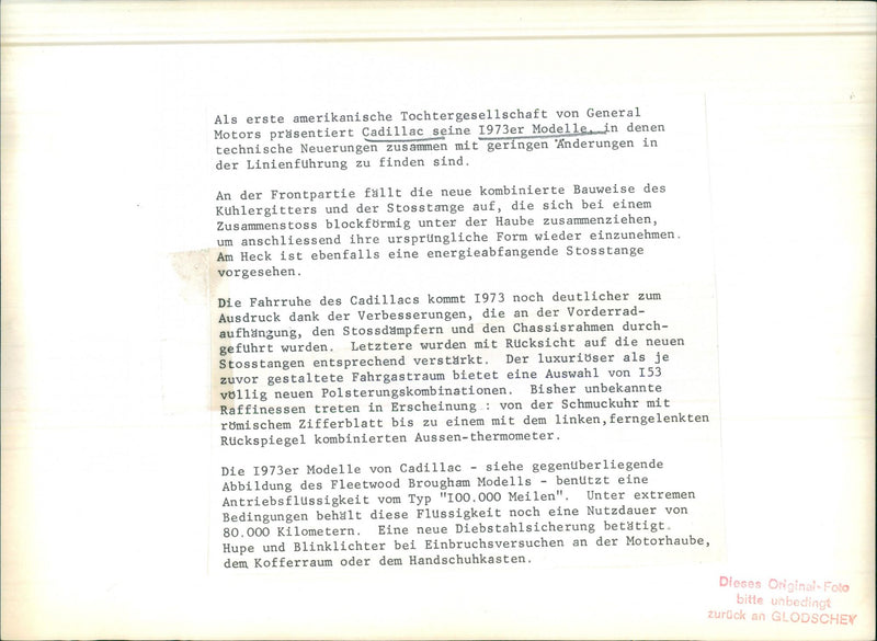 Cadillac Fleetwood Brougham - Vintage Photograph