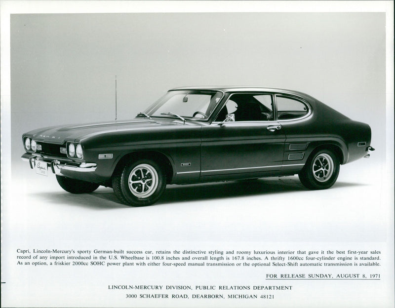 Mercury Capri - Vintage Photograph