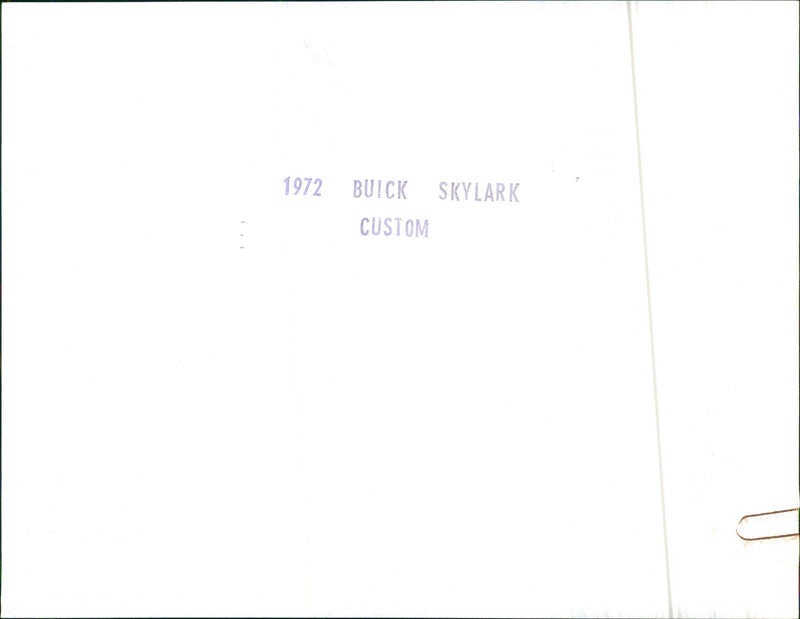 1972 Buick Skylark Custom - Vintage Photograph