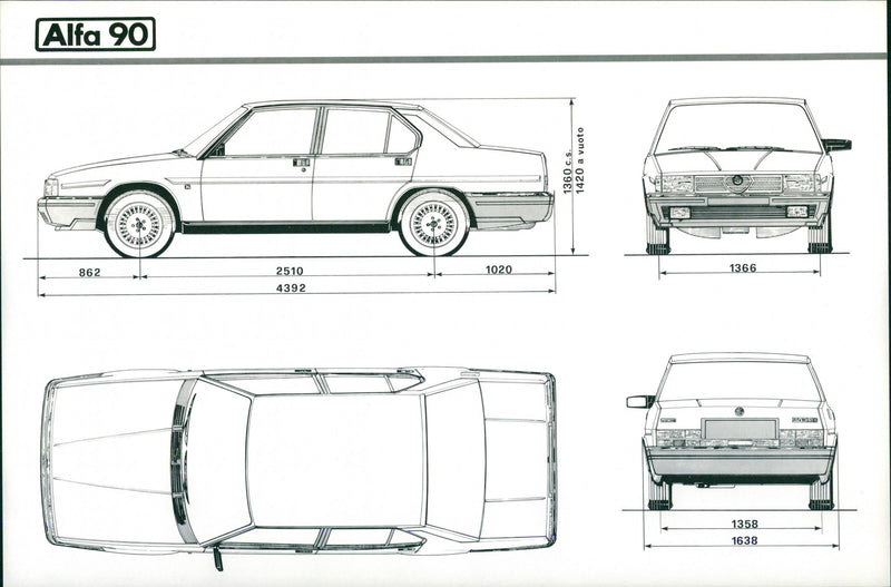 1984 Alfa Romeo 90 - Vintage Photograph