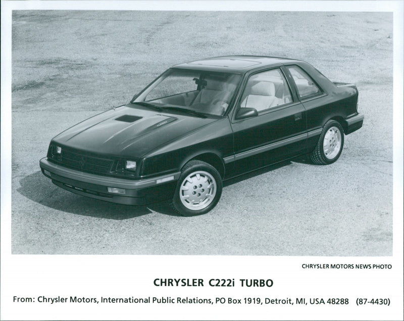 1987 Chrysler C222i Turbo - Vintage Photograph