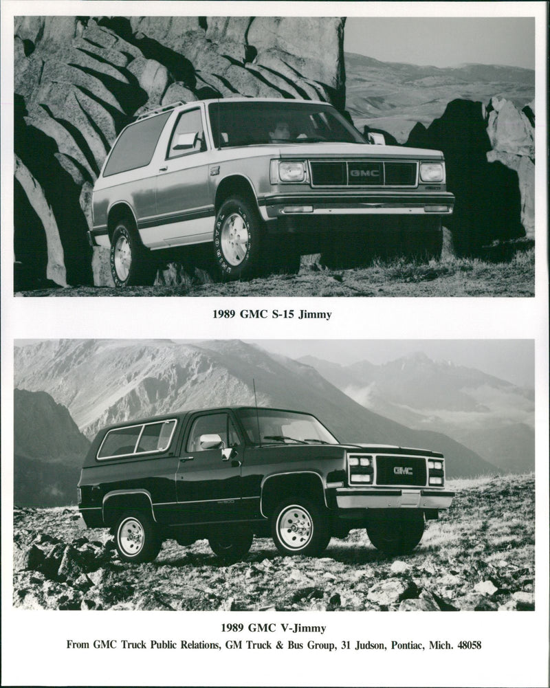 GMC S-15 and V Jimmy 1989 - Vintage Photograph