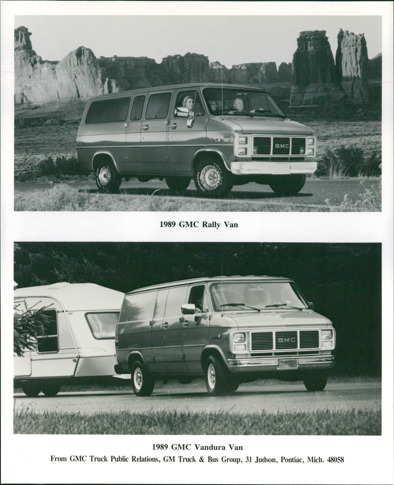 GMC Rally Van and Vandura Van 1989 - Vintage Photograph