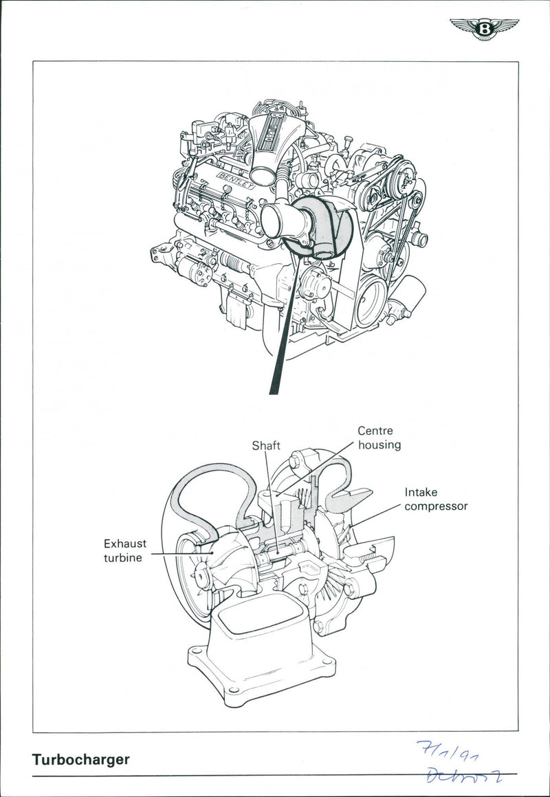 Bentley Turbocharger - Vintage Photograph