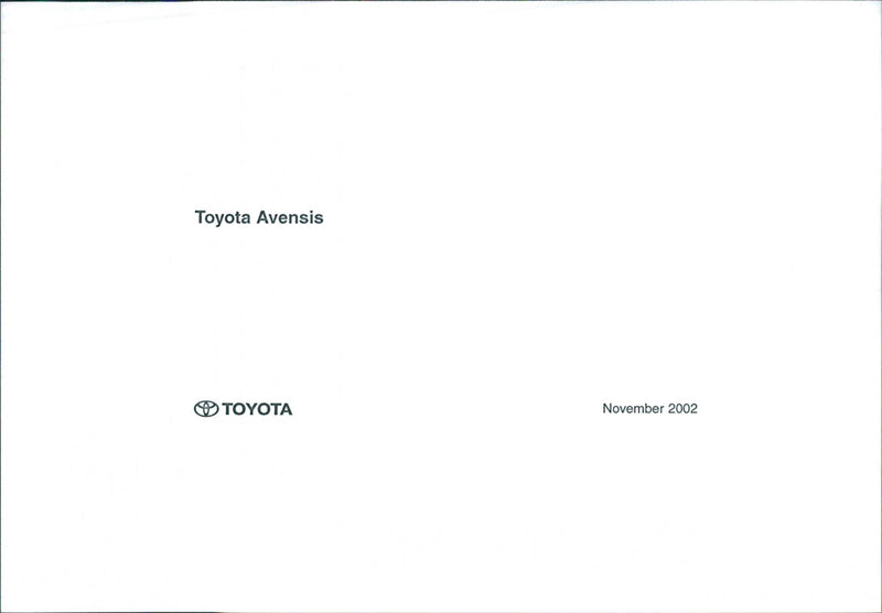 2002 Toyota Avensis - Vintage Photograph