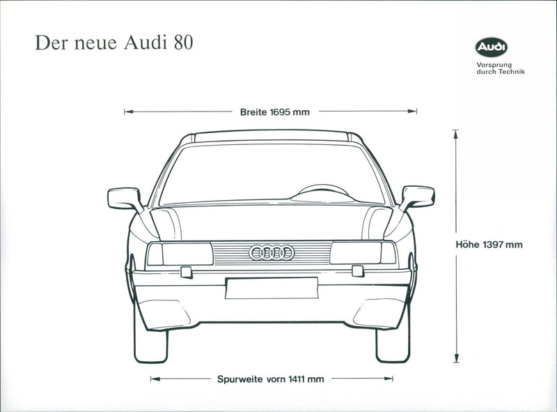 Audi 80 Program 1986 - Vintage Photograph