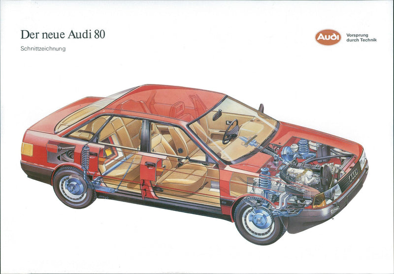 Audi 80 Program 1986 - Vintage Photograph