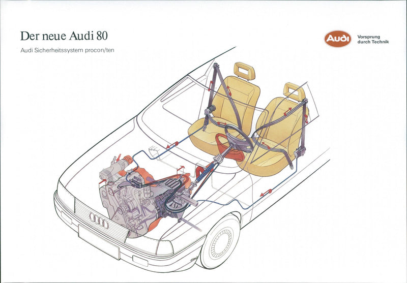 Audi 80 Program 1986 - Vintage Photograph
