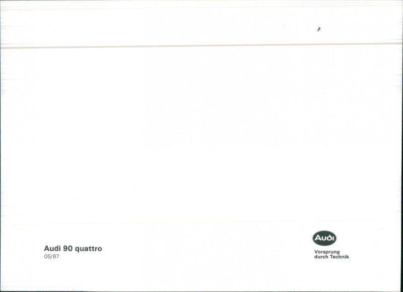 Audi 90 Quattro - Vintage Photograph