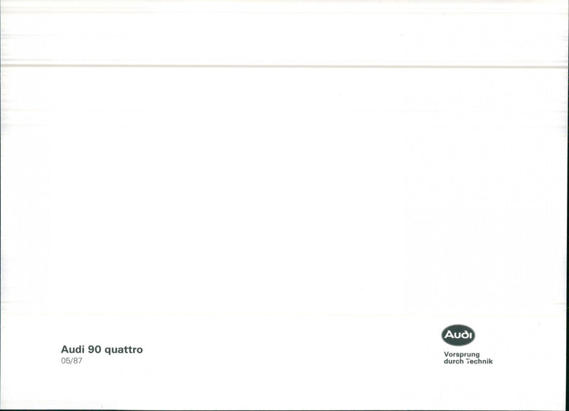 Audi 90 Quattro - Vintage Photograph