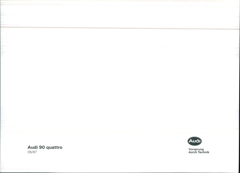 Audi 90 Quattro - Vintage Photograph