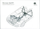 Drawing of Audi 90's safety system procon-ten - Vintage Photograph