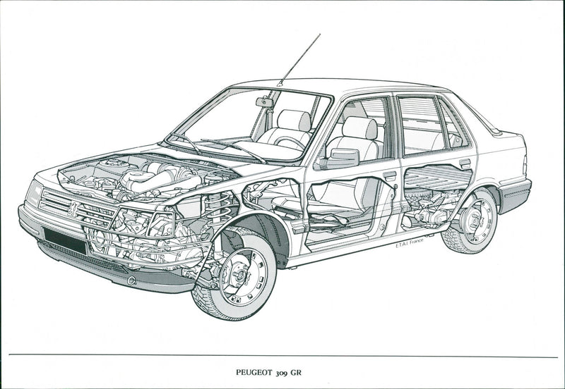 1986 Peugeot 309 GR - Vintage Photograph