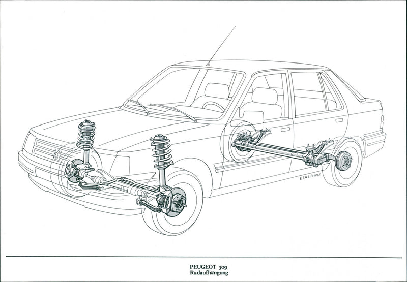 1986 Peugeot 309 - Vintage Photograph