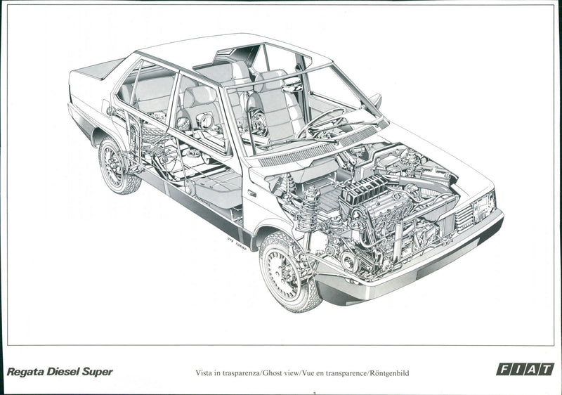 1984 Fiat Regata - Vintage Photograph