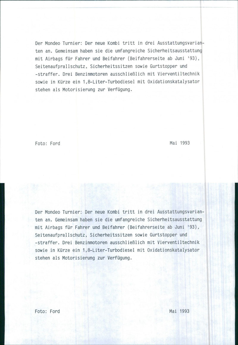 The Mondeo tournament. - Vintage Photograph