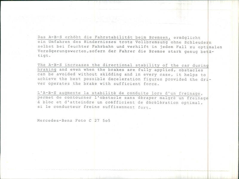 Mercesdes-Benz - Vintage Photograph