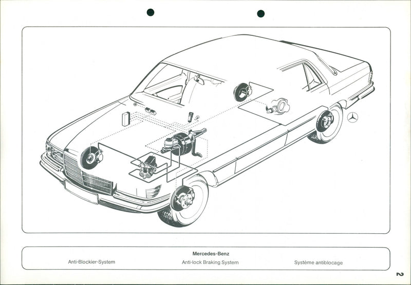 Mercedes-Benz anti-lock braking system - Vintage Photograph