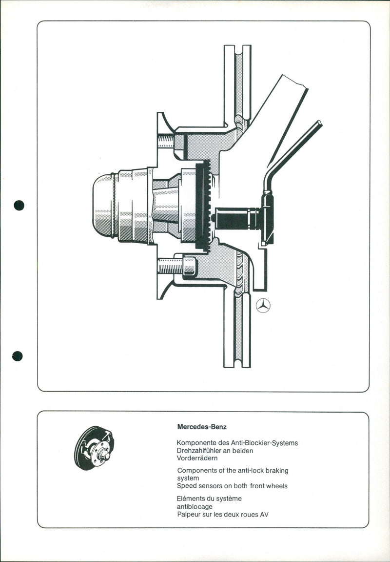 Mercedes-Benz anti-lock braking system - Vintage Photograph
