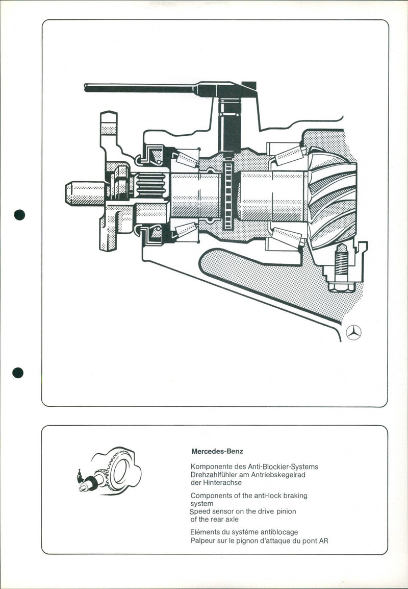 Mercedes-Benz anti-lock braking system - Vintage Photograph