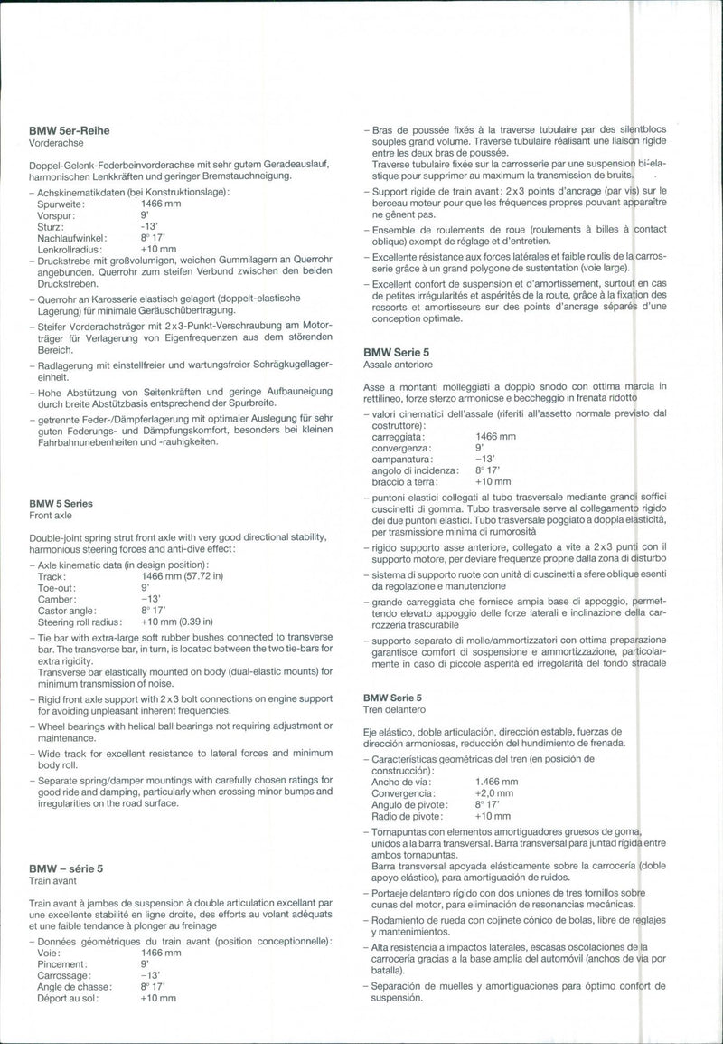 BMW 5 Series Front Axle - Vintage Photograph