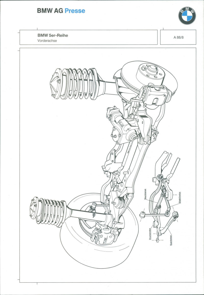 BMW 5 Series Front Axle - Vintage Photograph