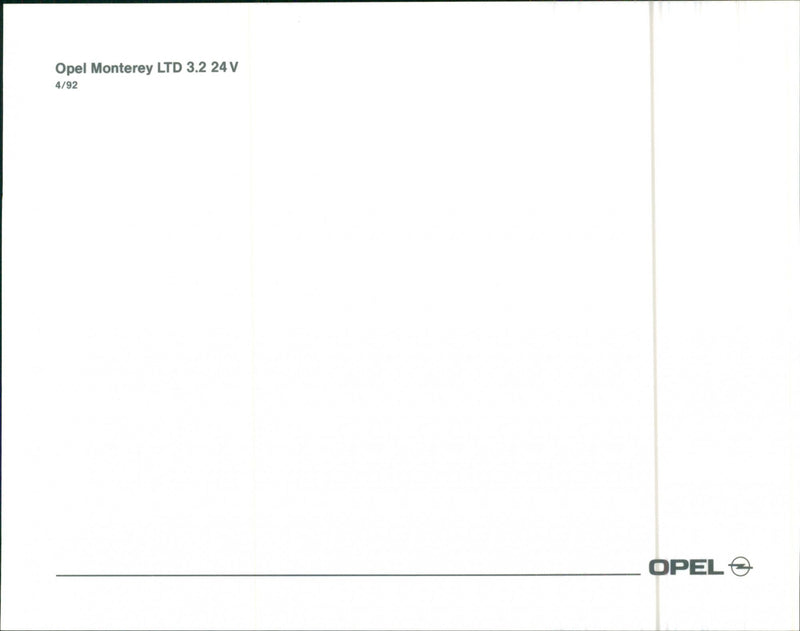 1992 Opel Monterey - Vintage Photograph