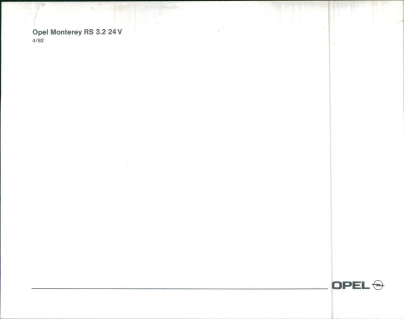 1992 Opel Monterey - Vintage Photograph