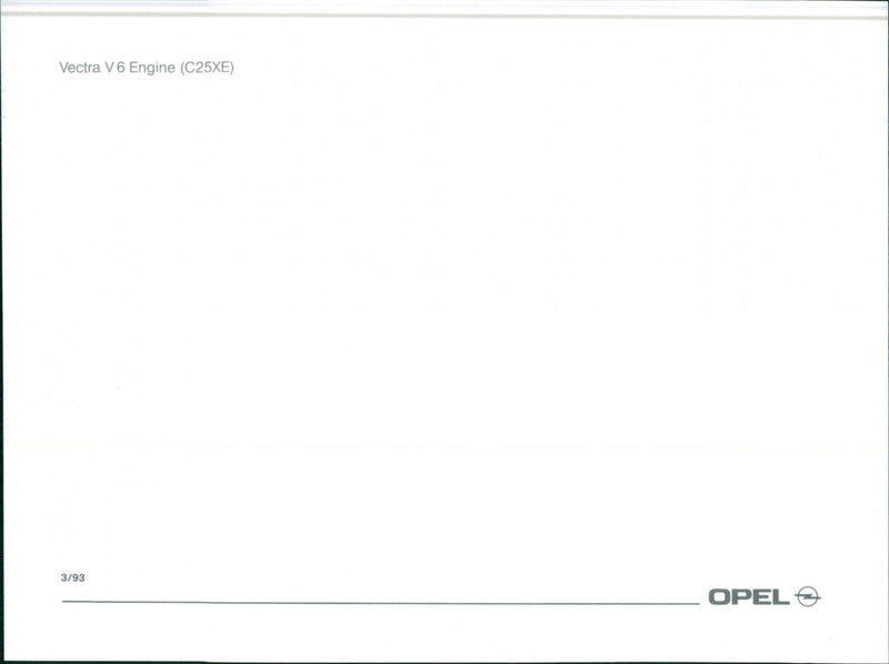 Opel Vectra V6 Engine - Vintage Photograph