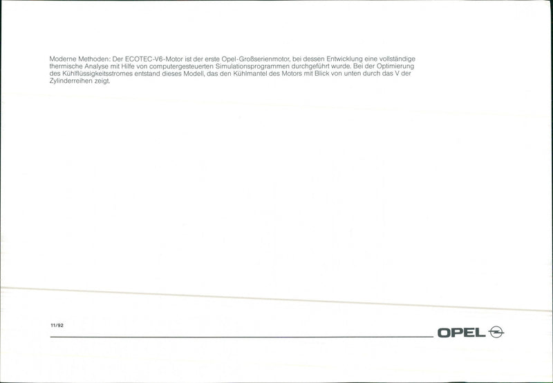 Opel ECOTEC-V6 - Vintage Photograph